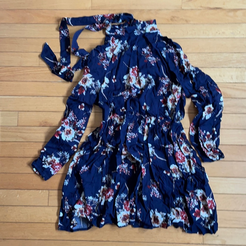 Navy floral boho dress size S